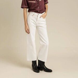 Sendero Provisions Co. The Maria Crop Jean in white